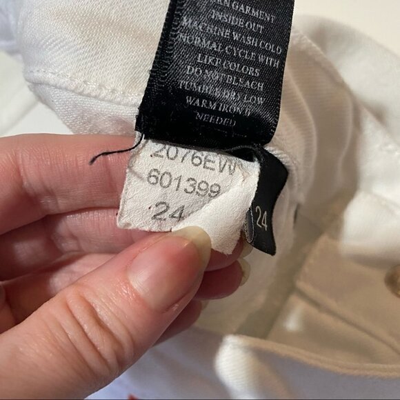 Parker Smith White Twisted Seam Striped Skinny Jeans - Picture 8 of 9